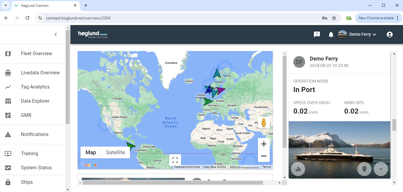 Live Data in Høglund Connect Portal